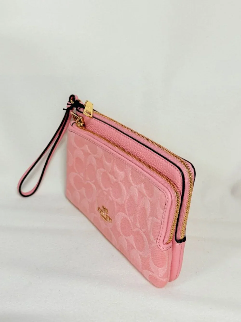 coach Double Zip Wallet In Signature Denim cdn22
